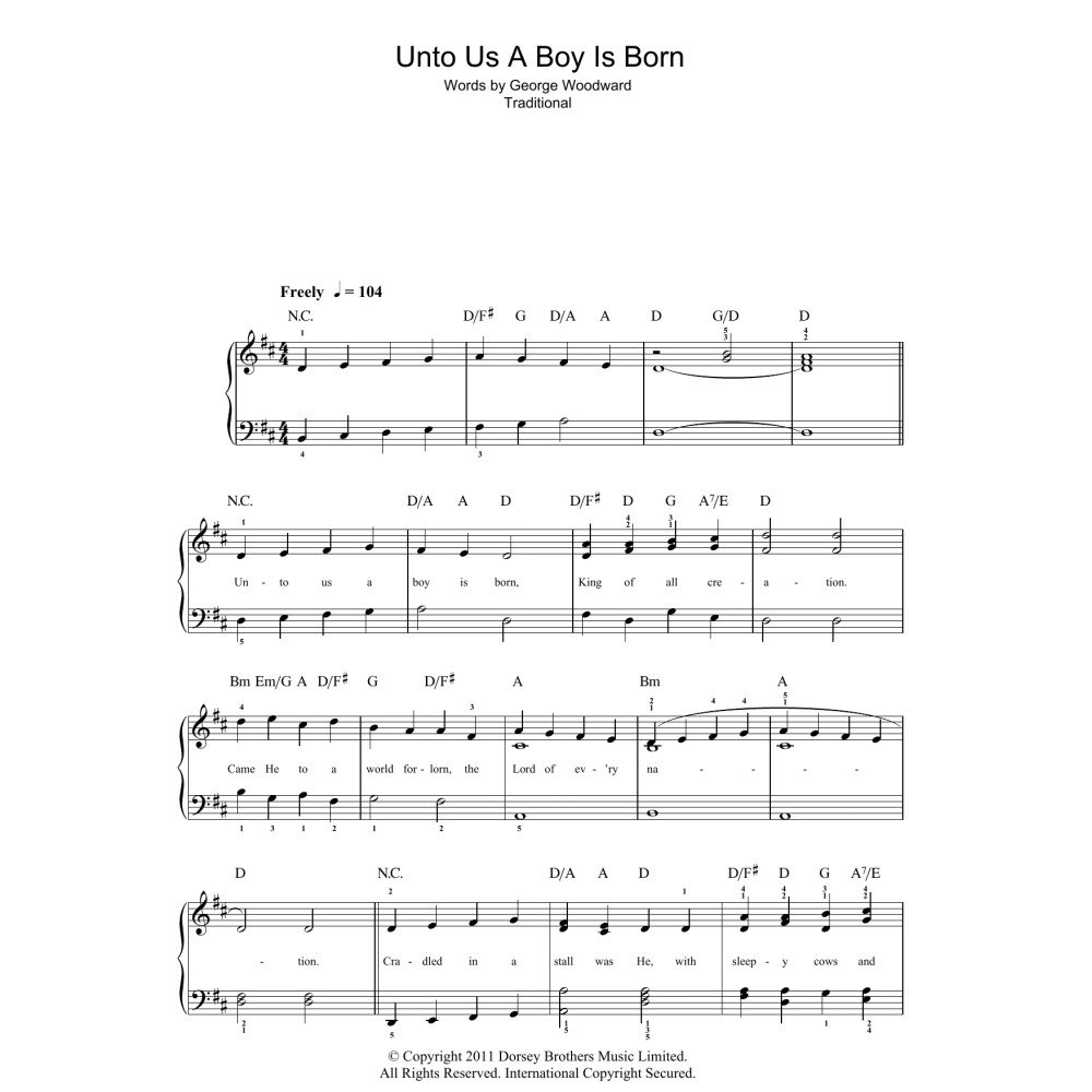 Unto Us A Boy Is Born