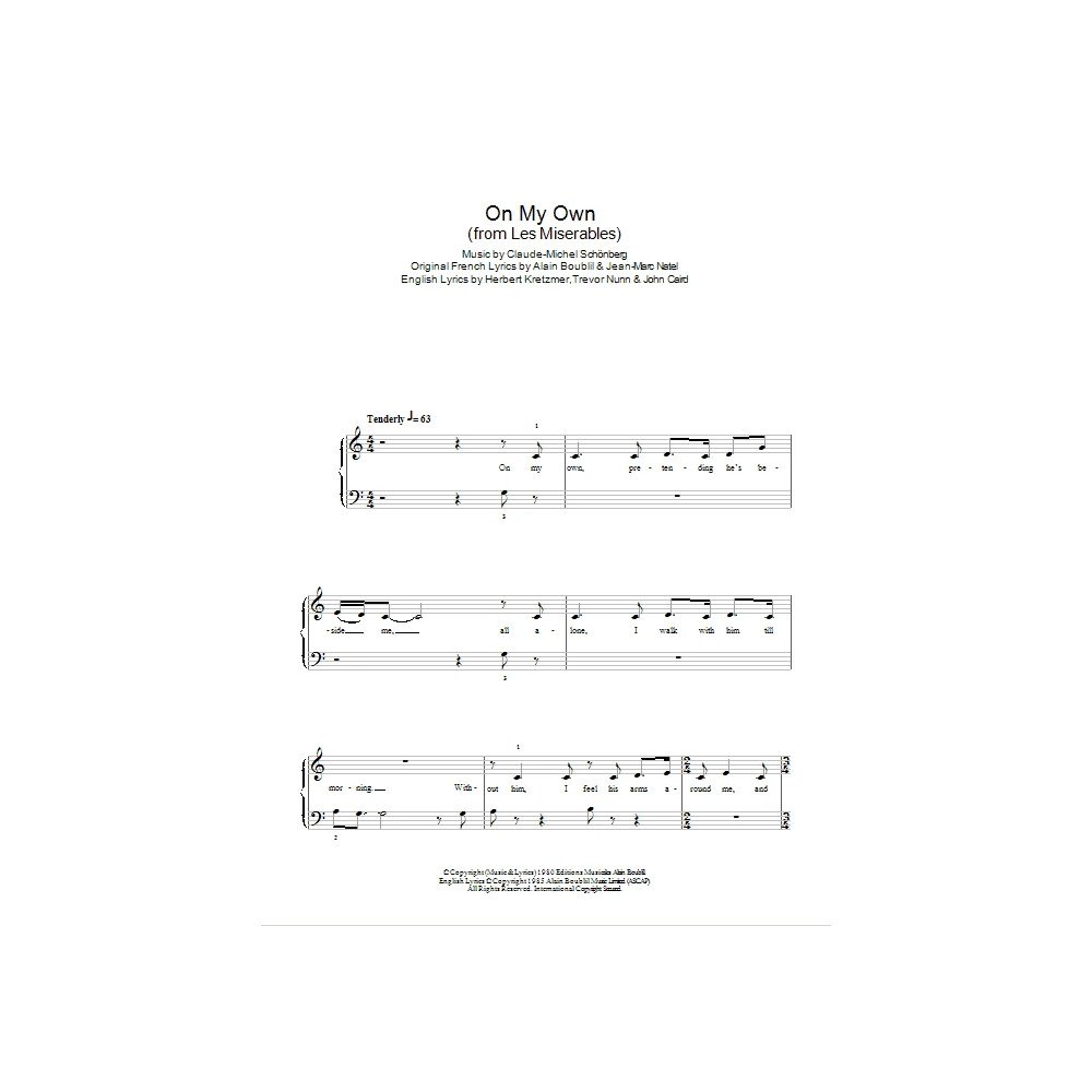 On My Own (from Les Miserables)