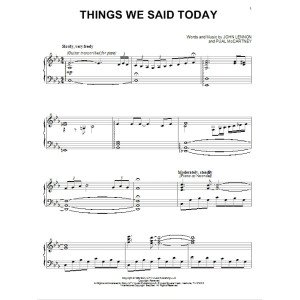 Things We Said Today