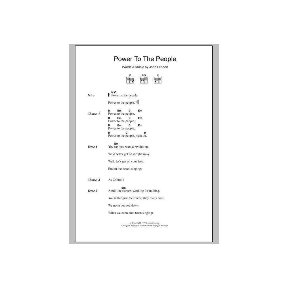Power To The People