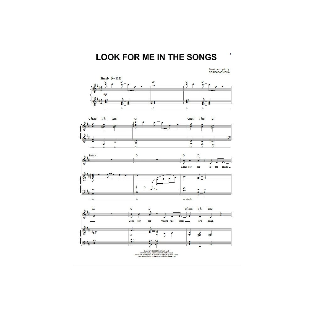 Look For Me In The Songs