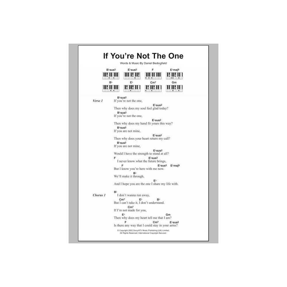 If You're Not The One