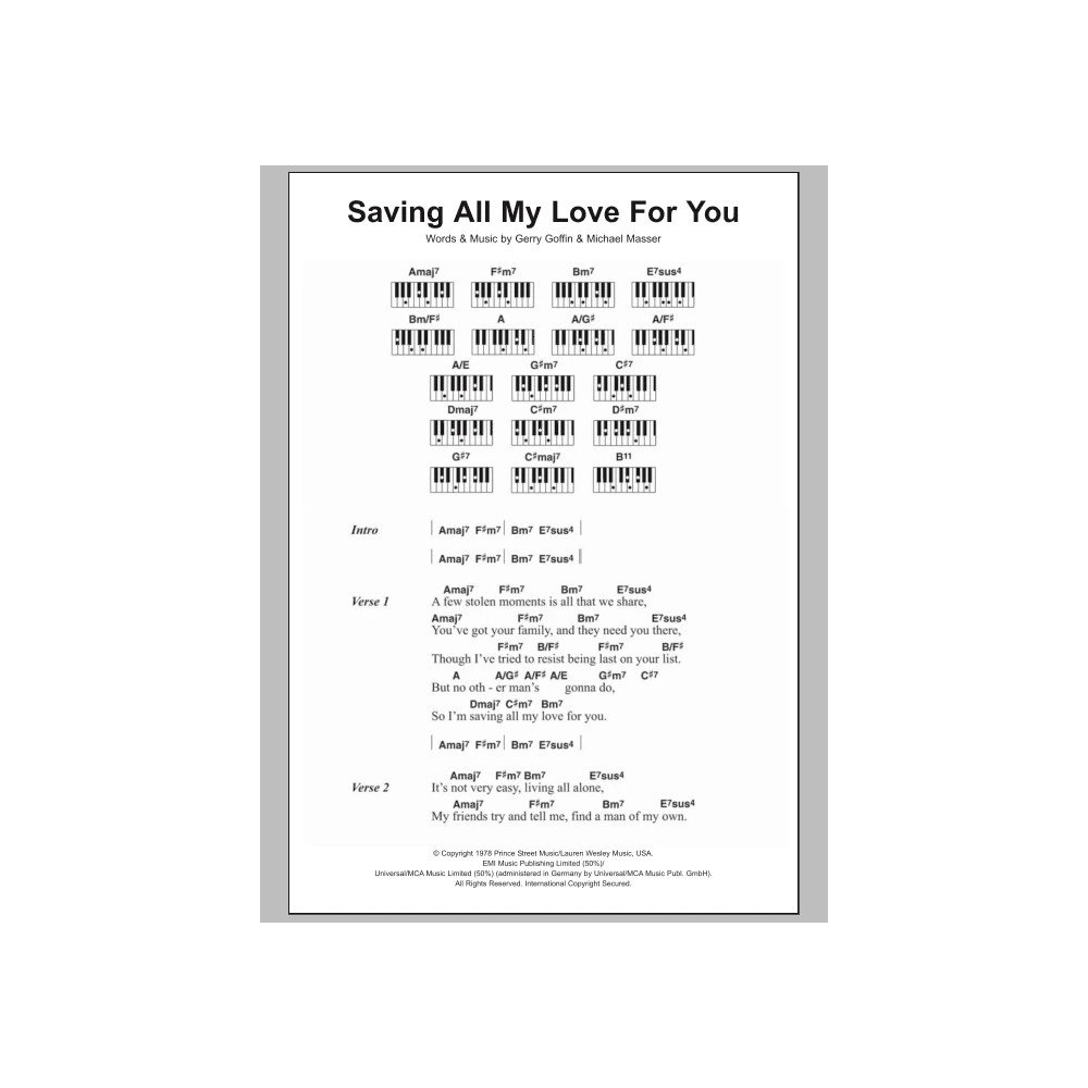Saving All My Love For You