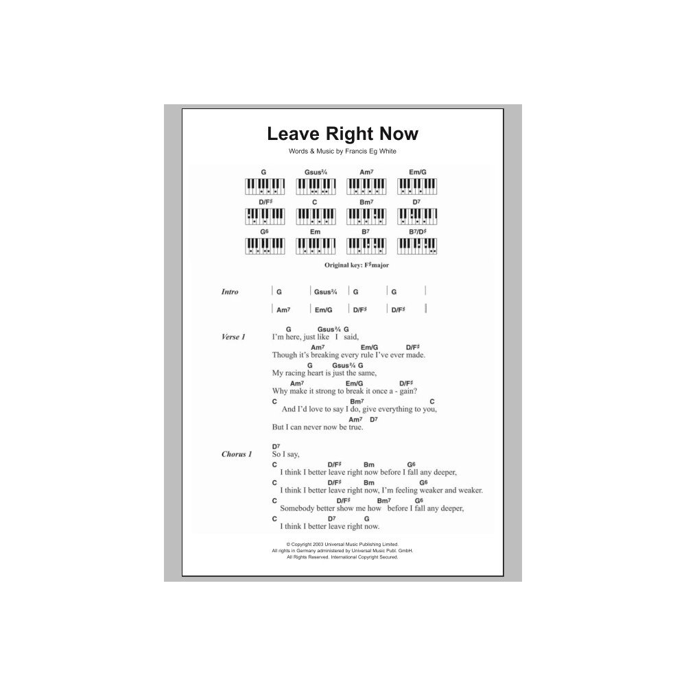 Leave Right Now