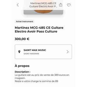 Martinez Guitare Classique MCG-48S