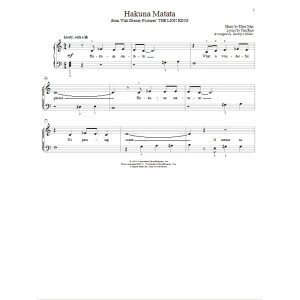 Hakuna Matata (from The Lion King) (arr. Carolyn Miller)