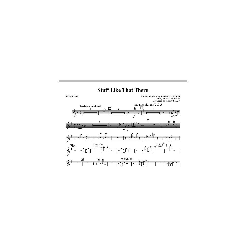 Stuff Like That There - Tenor Sax