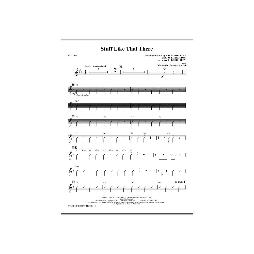 Stuff Like That There - Guitar