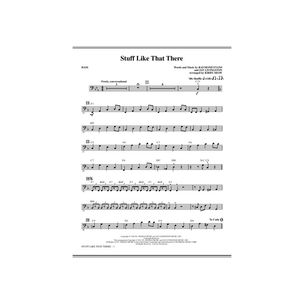 Stuff Like That There - Bass