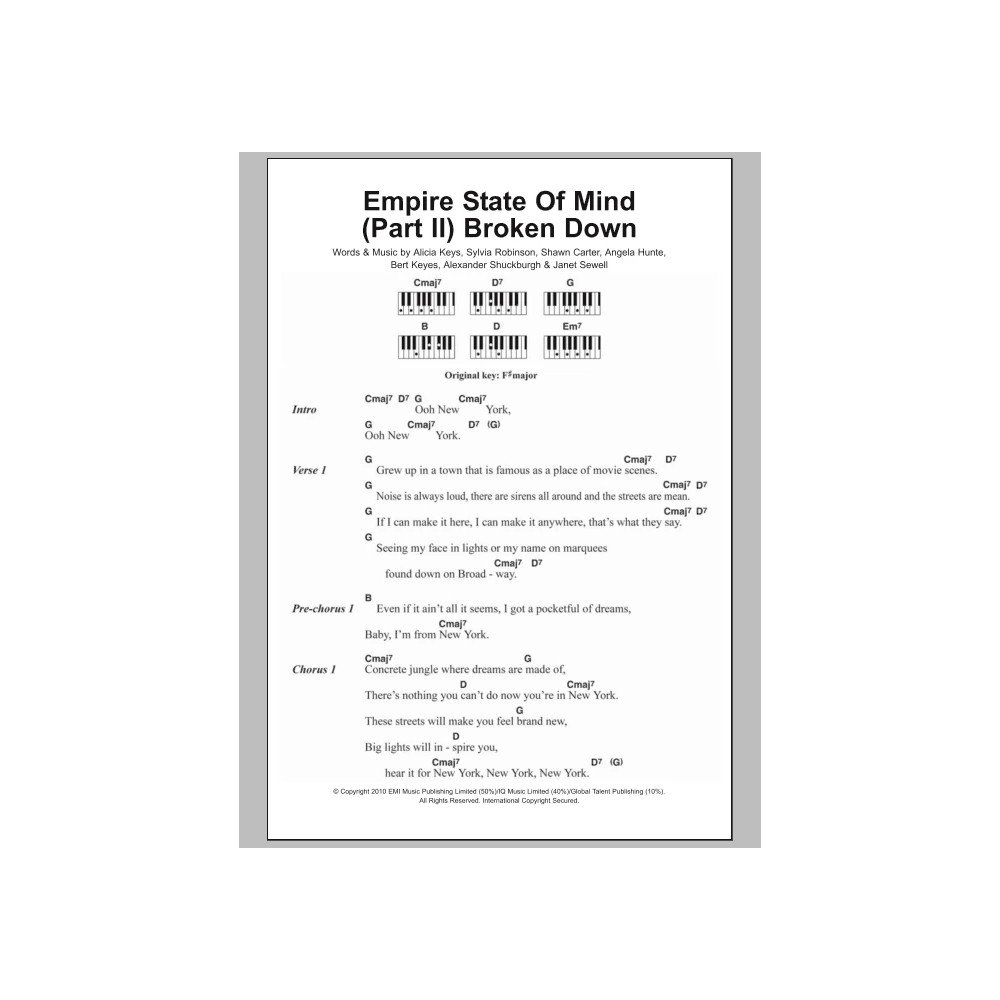 Empire State Of Mind (Part II) Broken Down