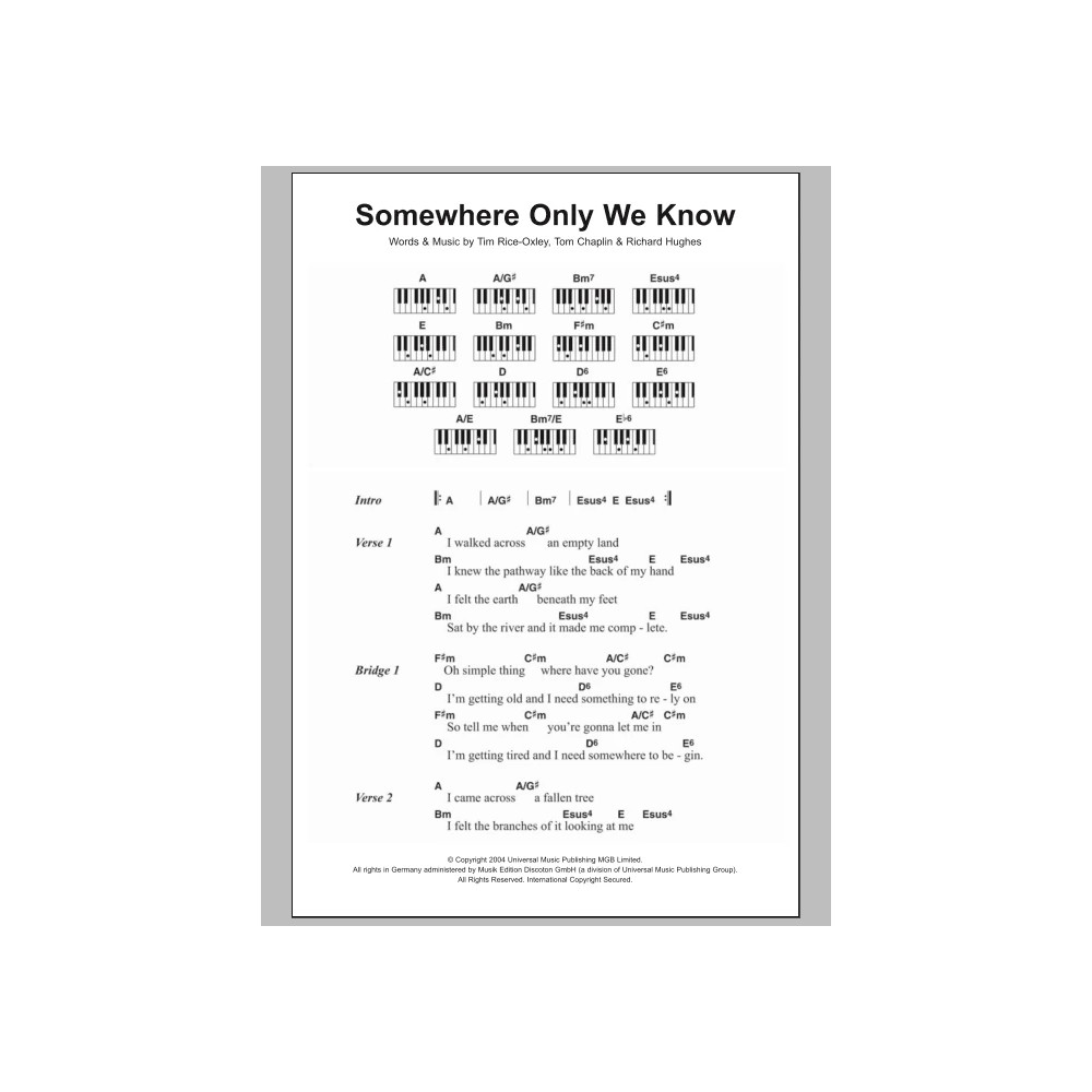 Somewhere Only We Know