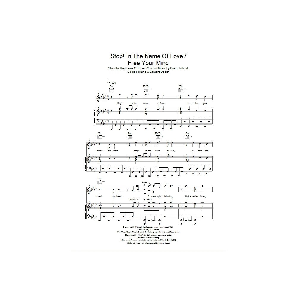Stop! In The Name Of Love / Free Your Mind
