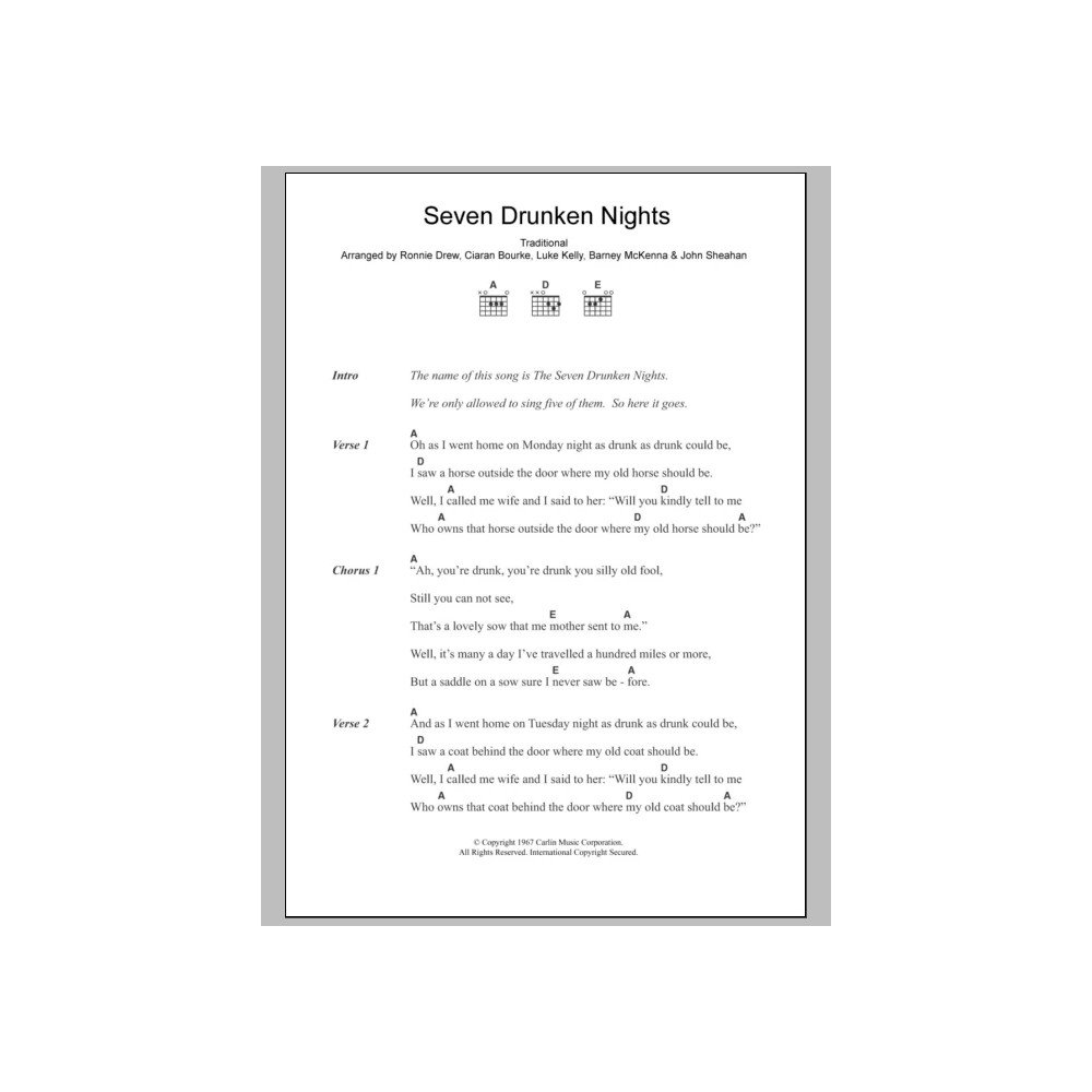 Seven Drunken Nights