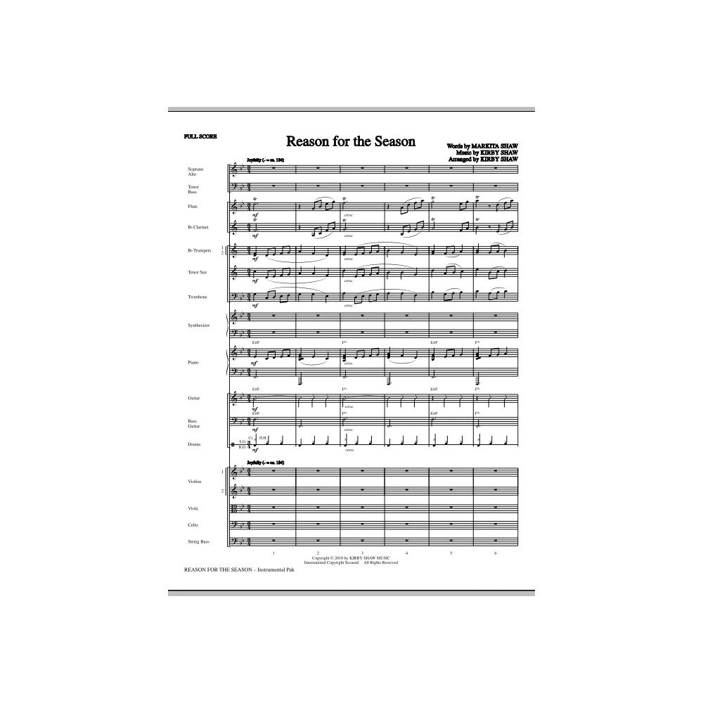 Reason For The Season - Partitur
