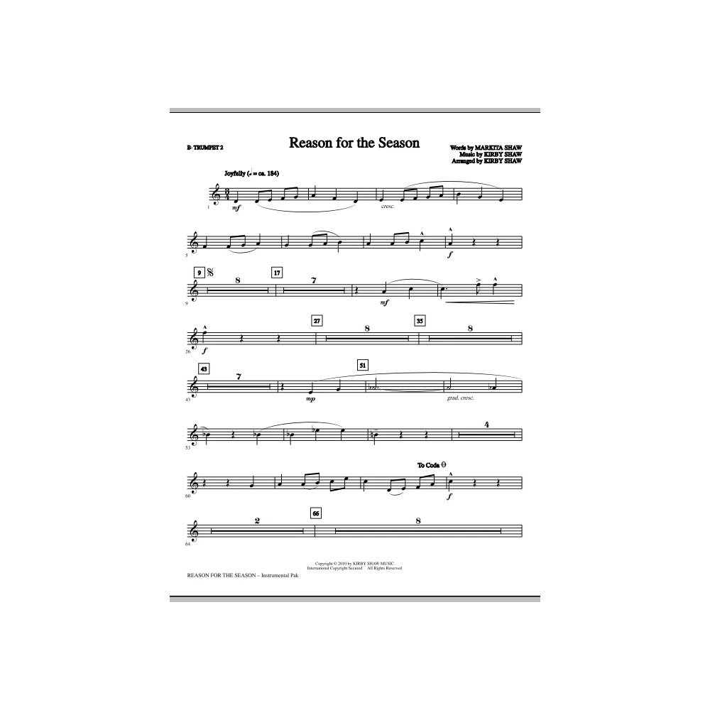 Reason For The Season - Bb Trumpet 2
