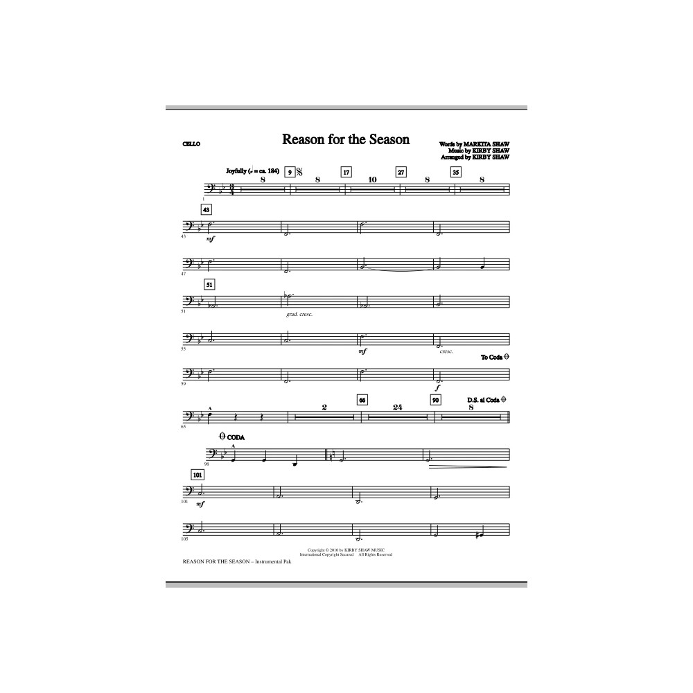 Reason For The Season - Cello