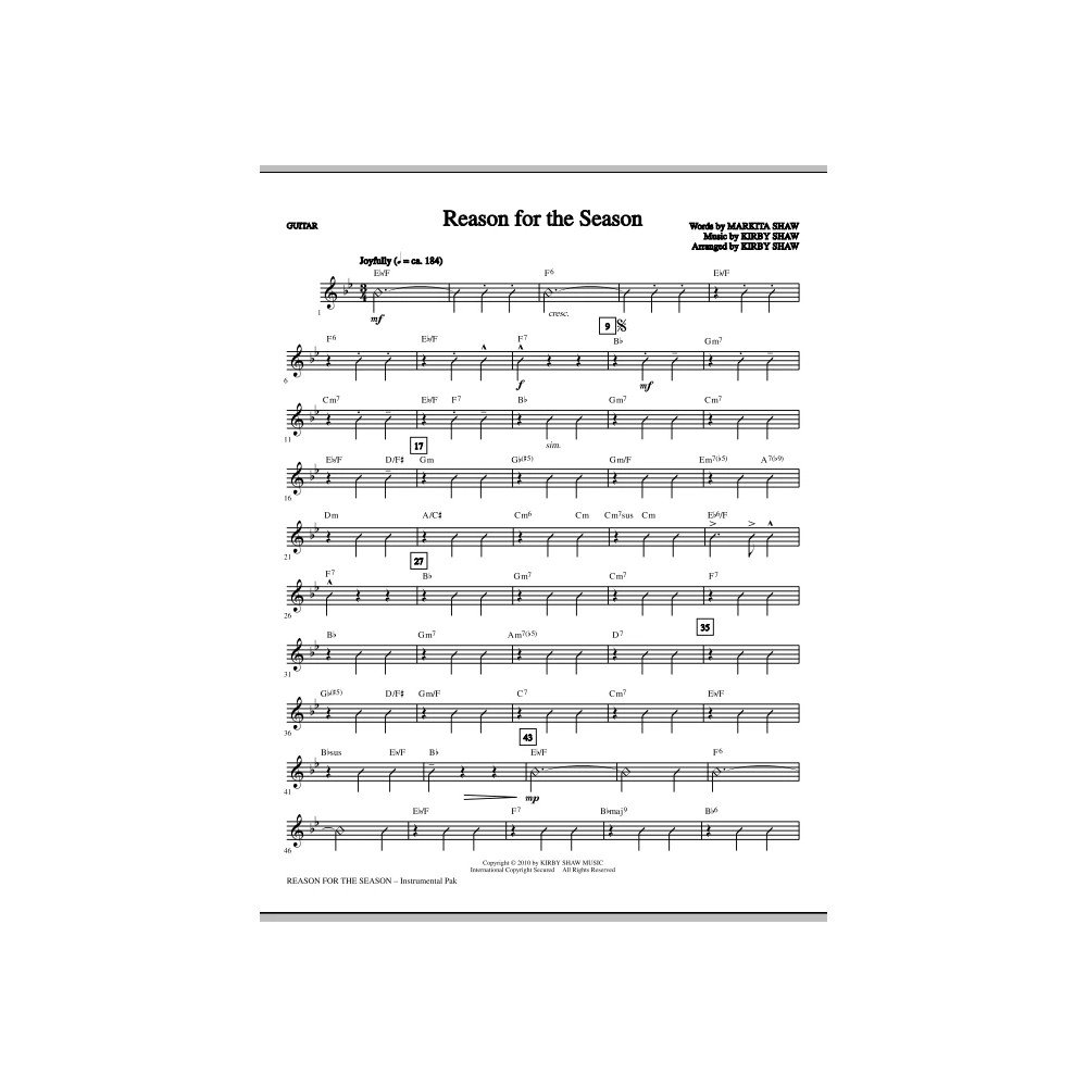 Reason For The Season - Gitarre