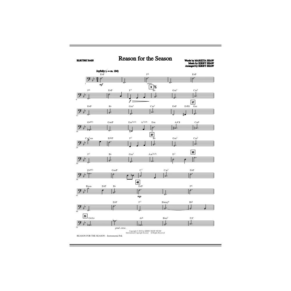 Reason For The Season - Bass