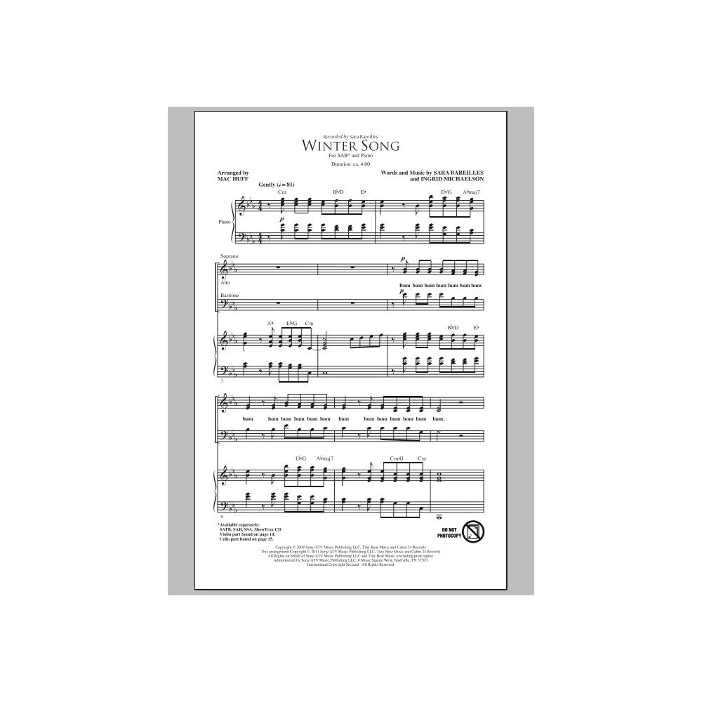 Winter Song (arr. Mac Huff)