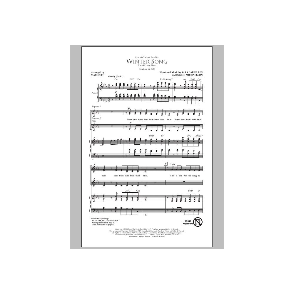 Winter Song (arr. Mac Huff)
