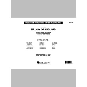 Lullaby Of Birdland - Conductor Score (Full Score)