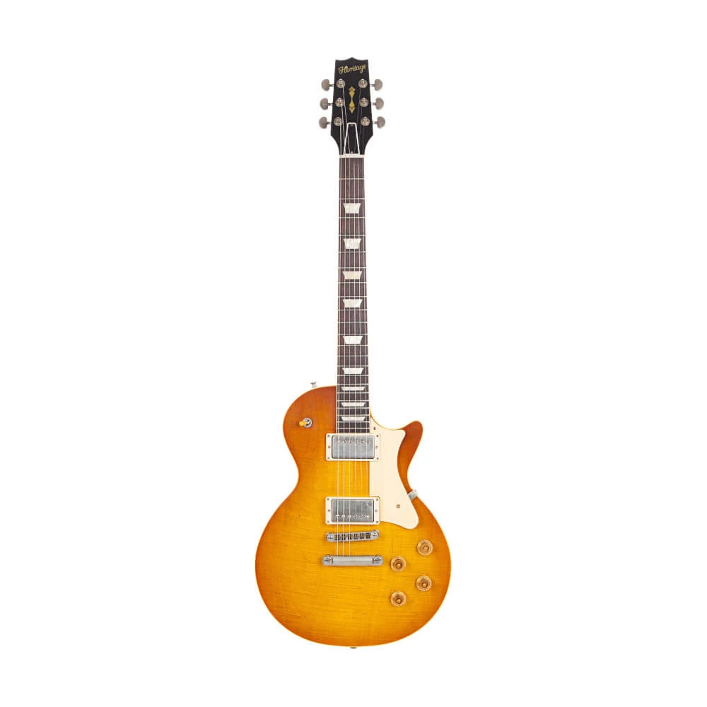 Heritage, Custom Shop Core Collection H-150 Plain Top Electric Guitar with Case (Artisan Aged), Dirty Lemon Burst