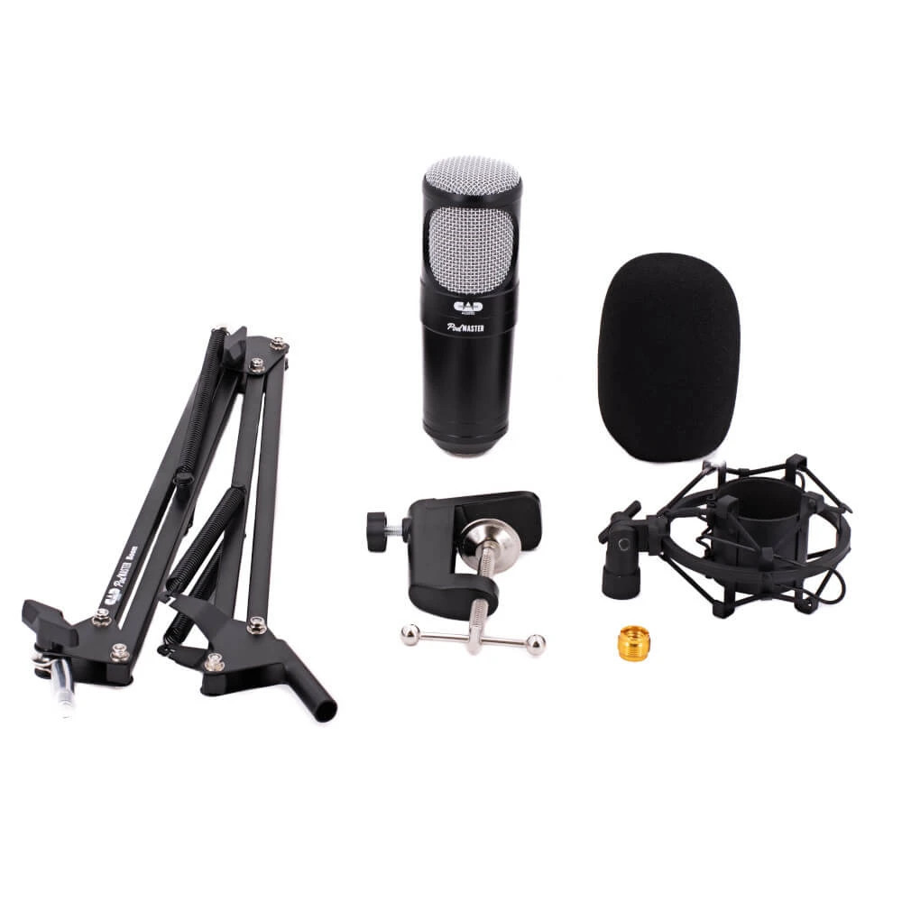 CAD Audio PM1200, PodMaster Super D, Professional Large Diaphragm 35mm VOG Dynamic Broadcast/Podcasting Capsule W/Broadcast Boom