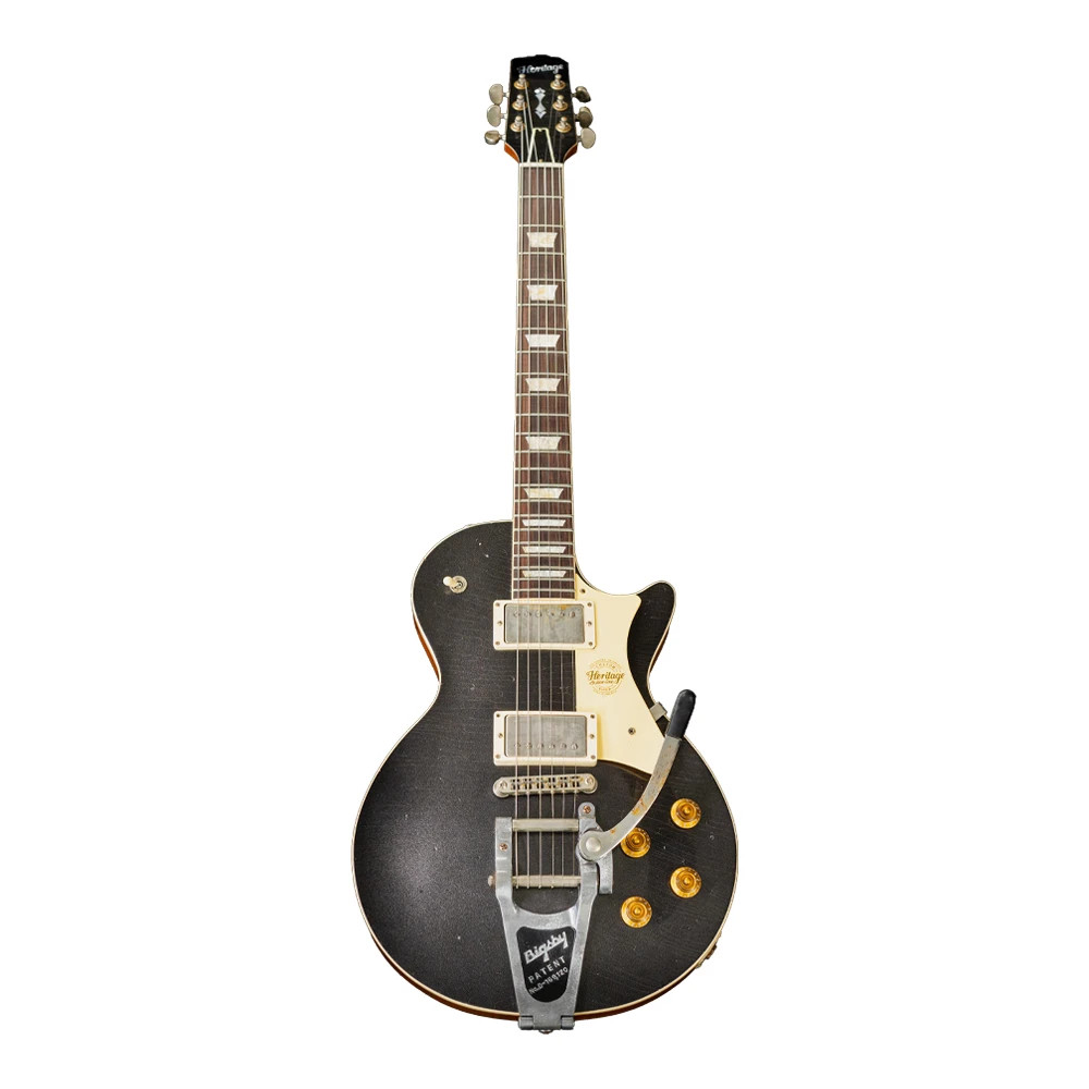 Heritage, Custom Shop Core Collection H-150 Electric Guitar (Artisan Aged), Space Black, Bigsby
