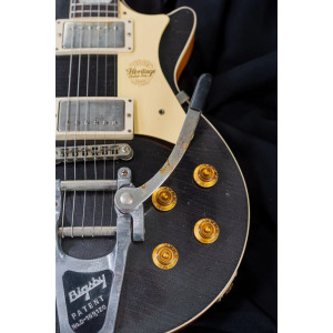 Heritage, Custom Shop Core Collection H-150 Electric Guitar (Artisan Aged), Space Black, Bigsby