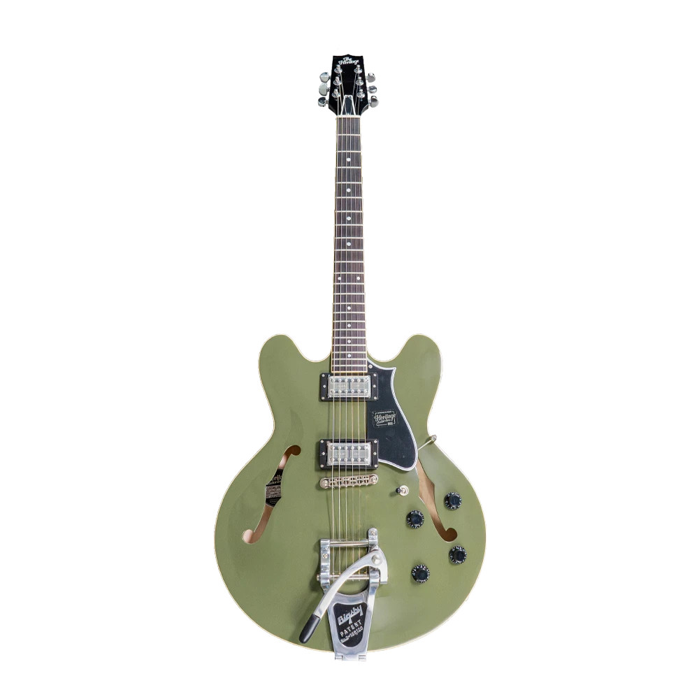 Heritage, Standard H-535 Electric Guitar w/Case, Olive Drab, Bigsby