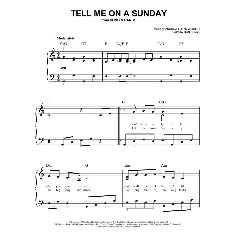 Tell Me On A Sunday