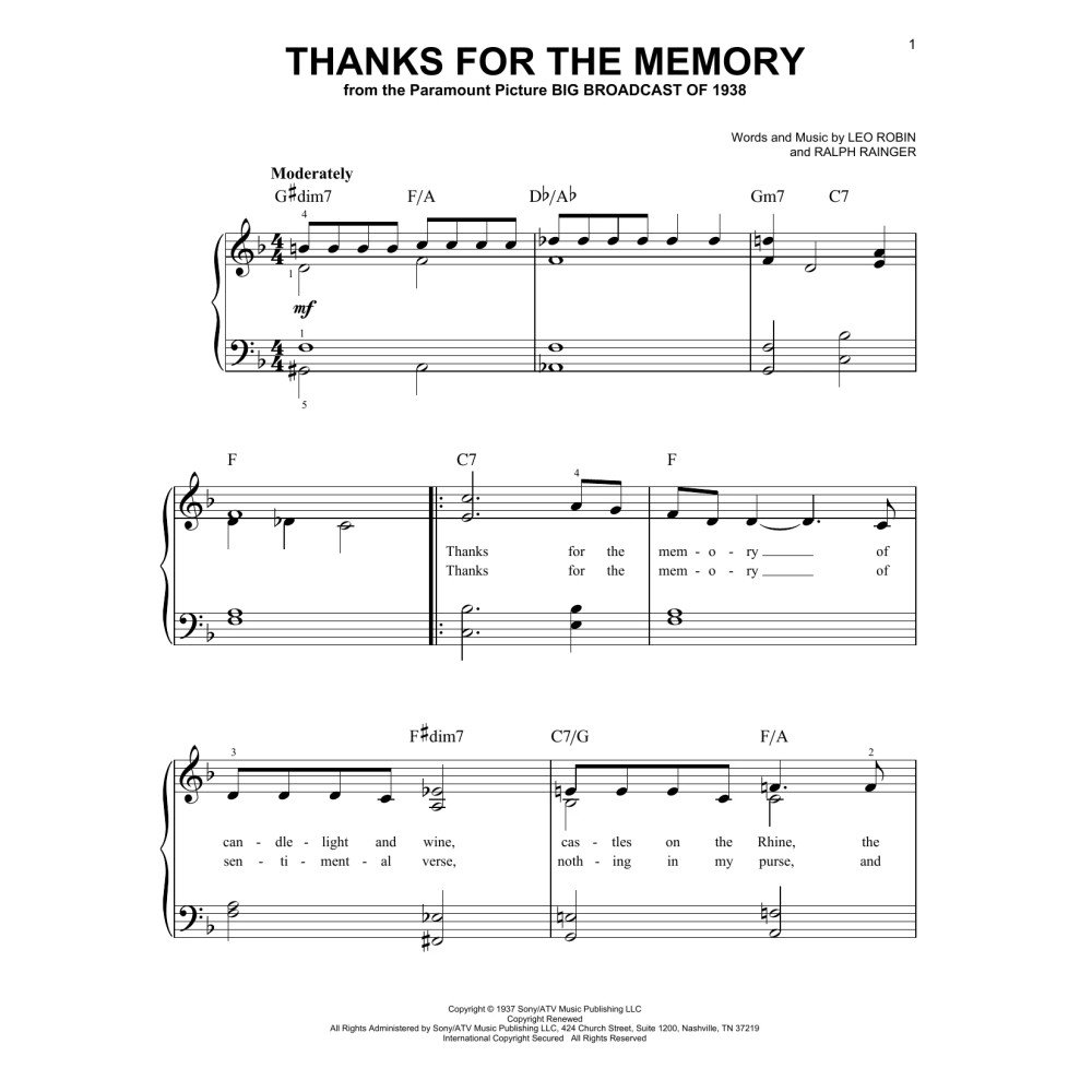 Thanks For The Memory