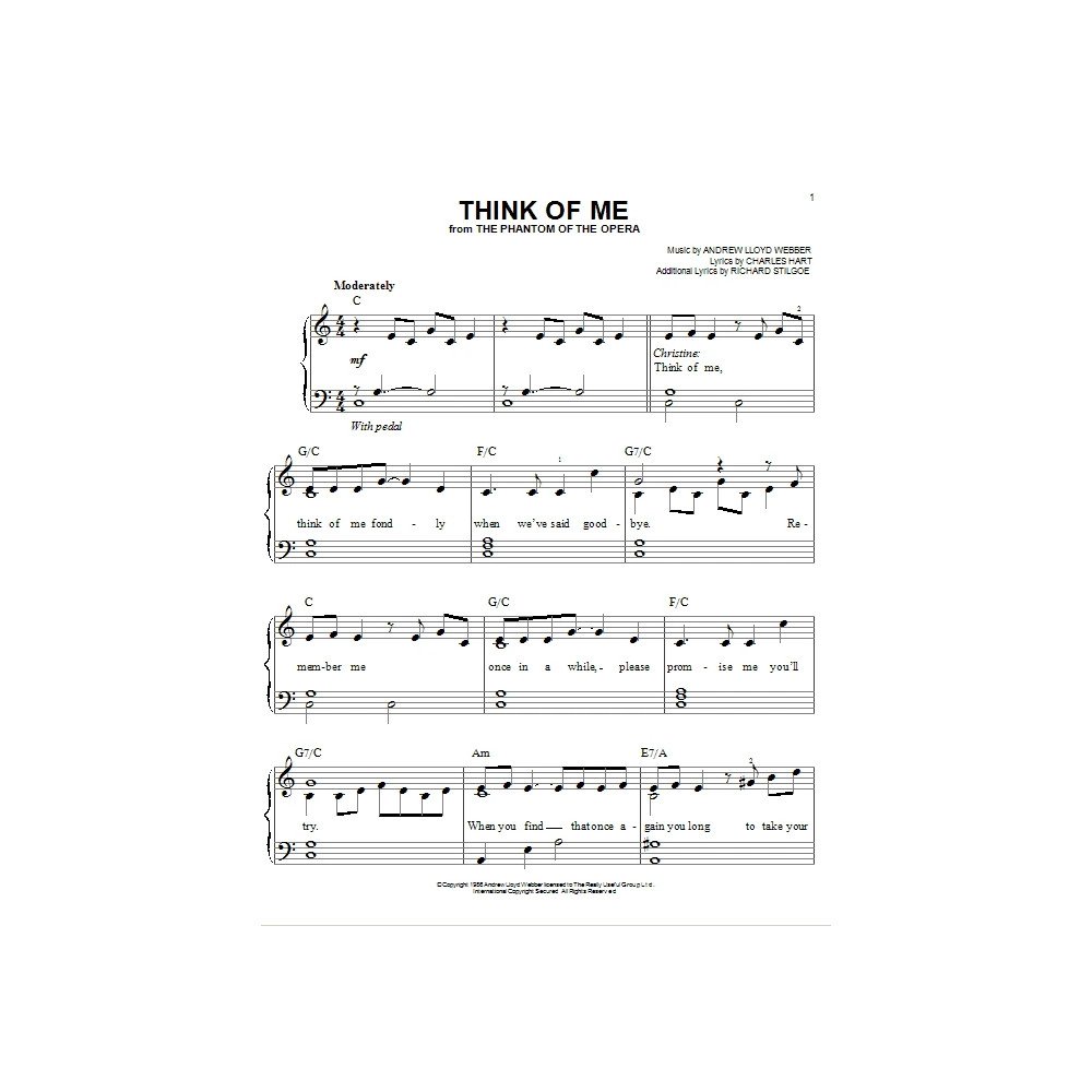 Think Of Me (aus The Phantom Of The Opera)