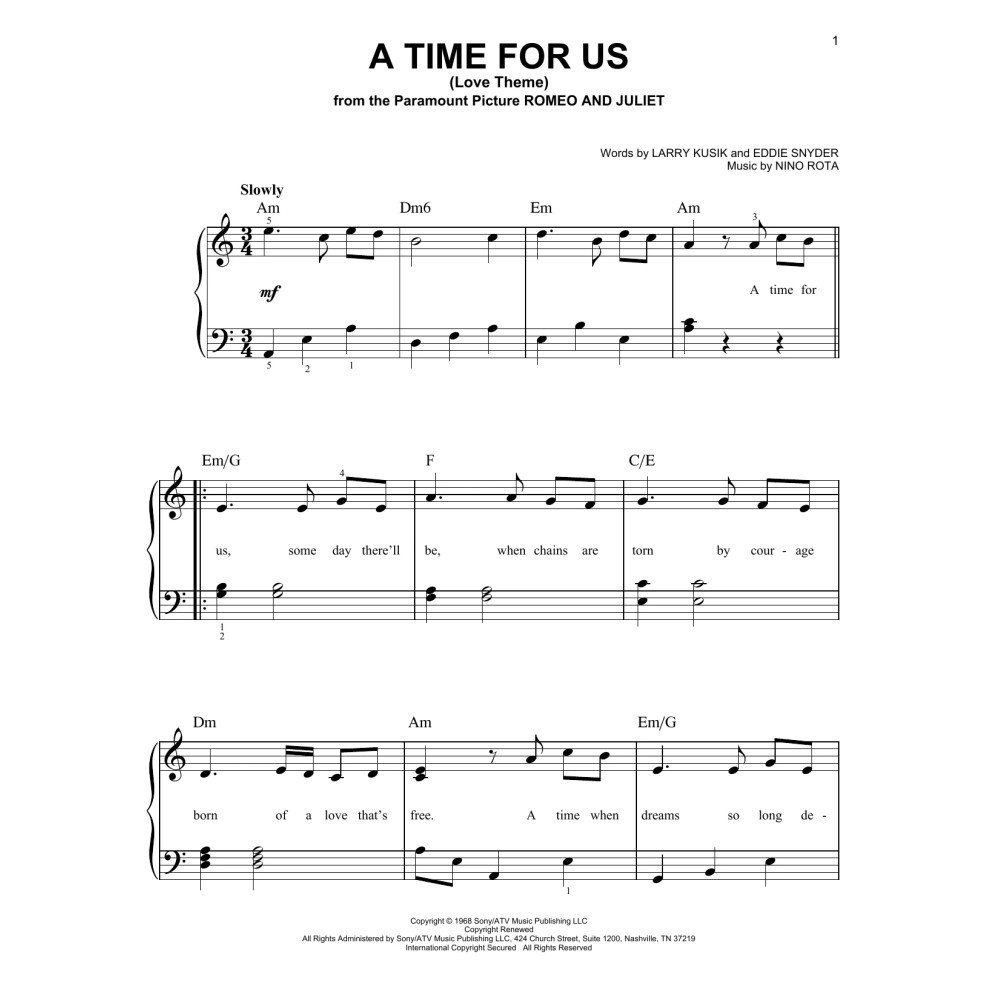 A Time For Us (Love Theme)