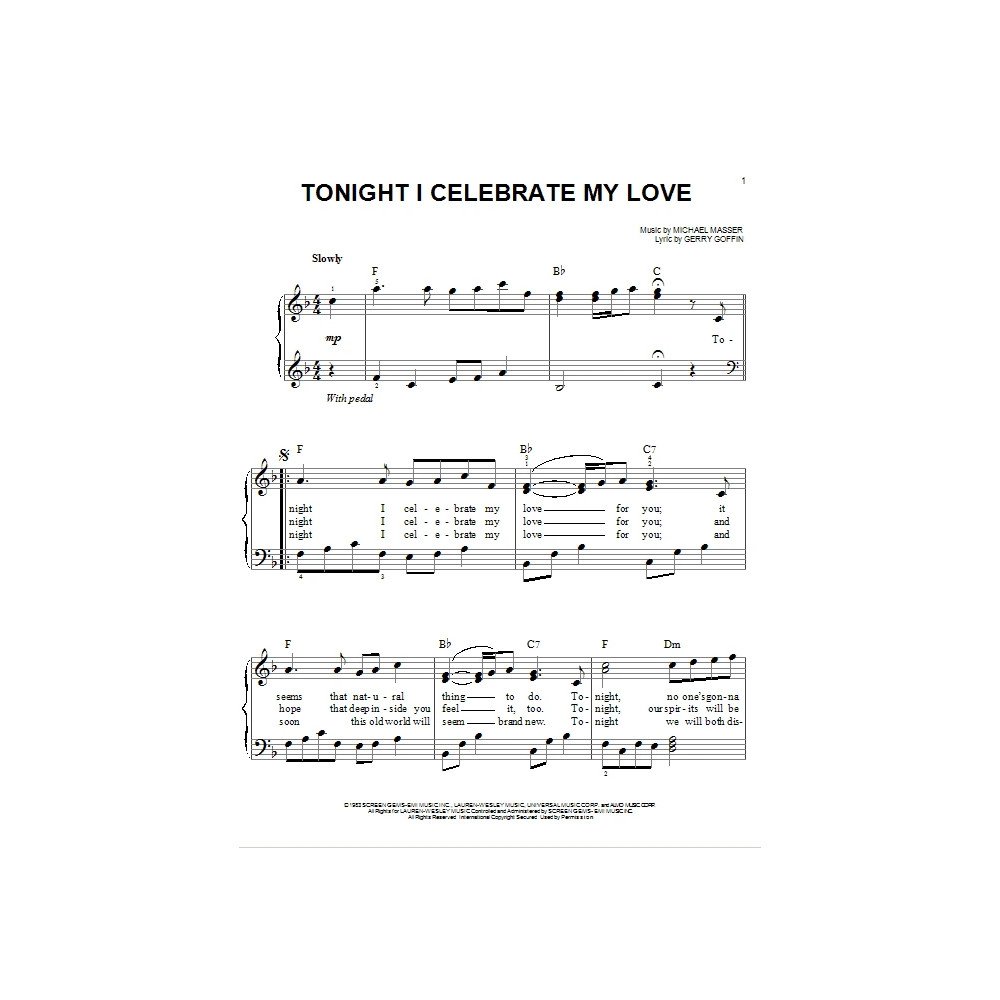 Tonight, I Celebrate My Love