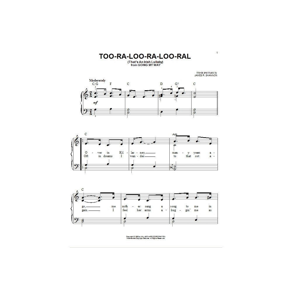 Too-Ra-Loo-Ra-Loo-Ral (That's An Irish Lullaby)