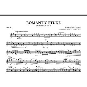 Romantic Etude (Op. 10, No. 3) - Violin 1