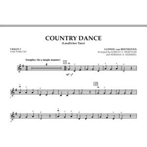Country Dance (Ländlicher Tanz) - Violin 3 (Viola Treble Clef)