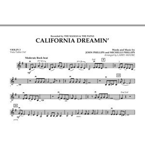 California Dreamin' - Violin 3 (Viola Treble Clef)