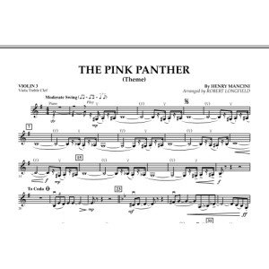 The Pink Panther (Theme) - Violin 3 (Viola Treble Clef)