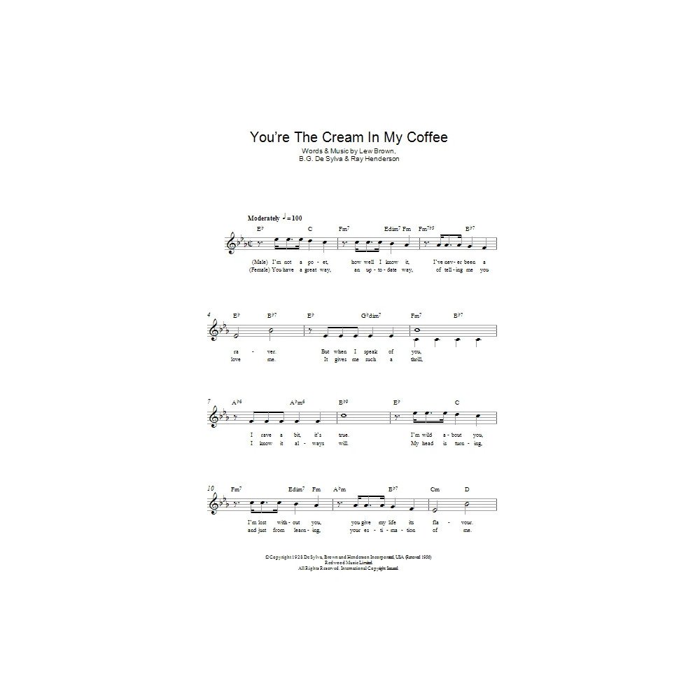 You're The Cream In My Coffee