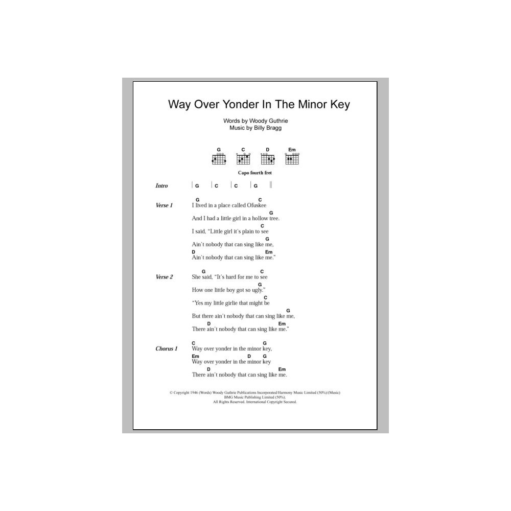 Way Over Yonder In The Minor Key