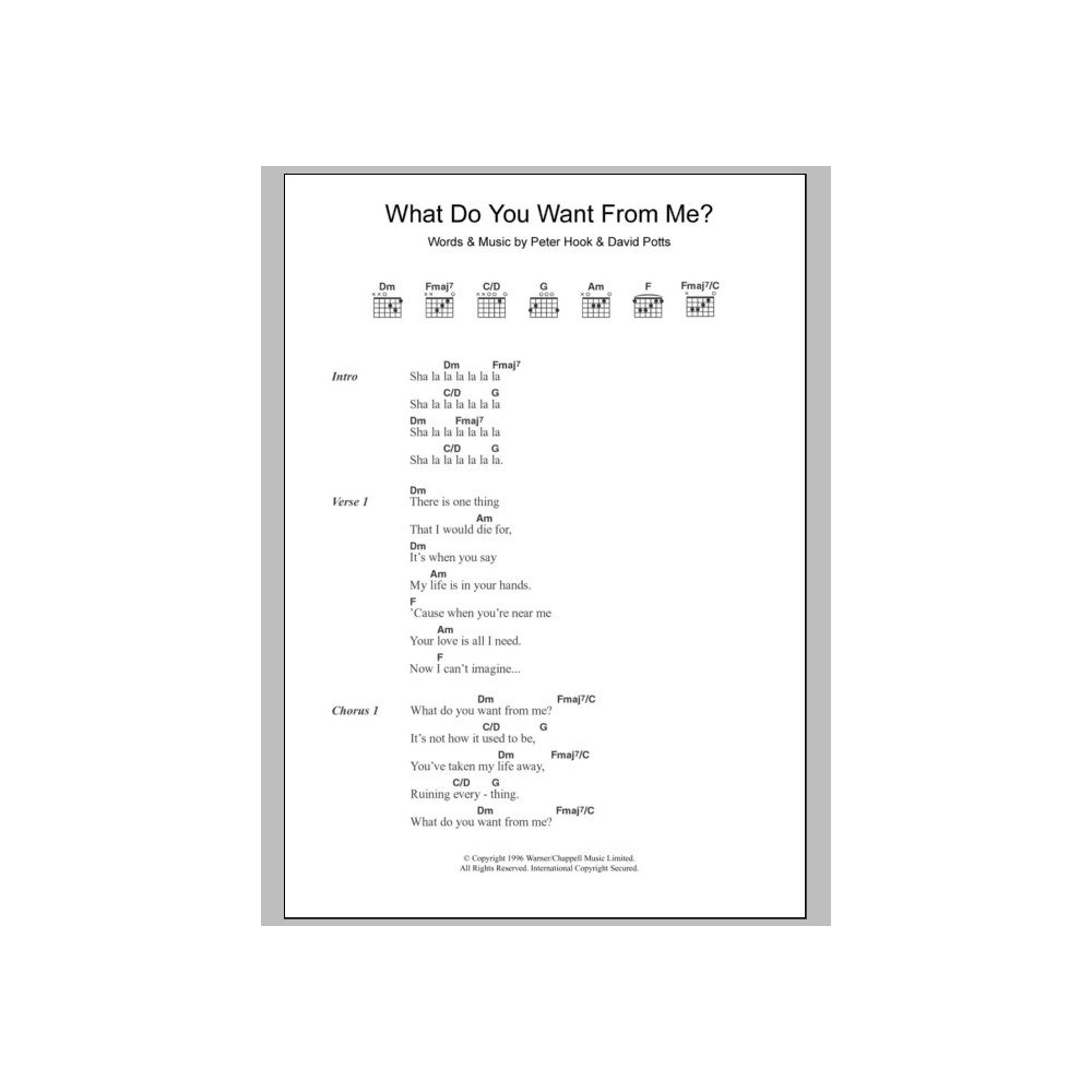 What Do You Want From Me?