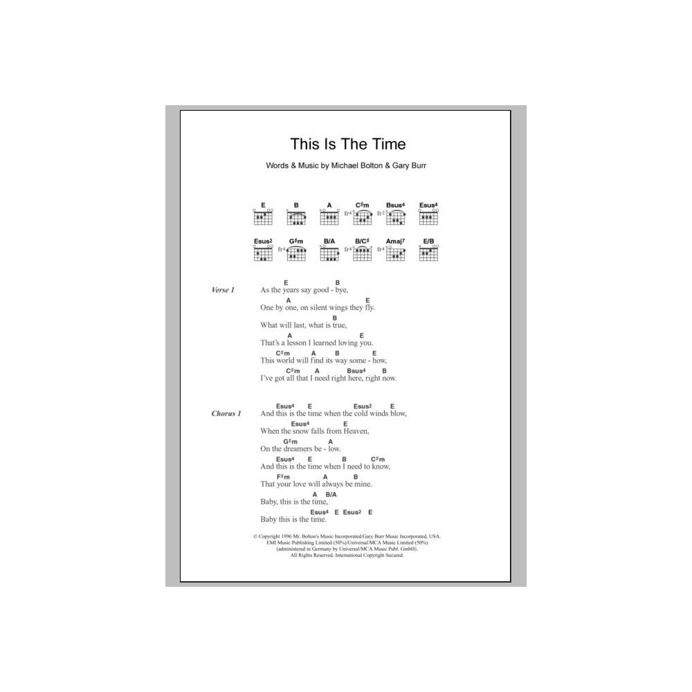 This Is The Time