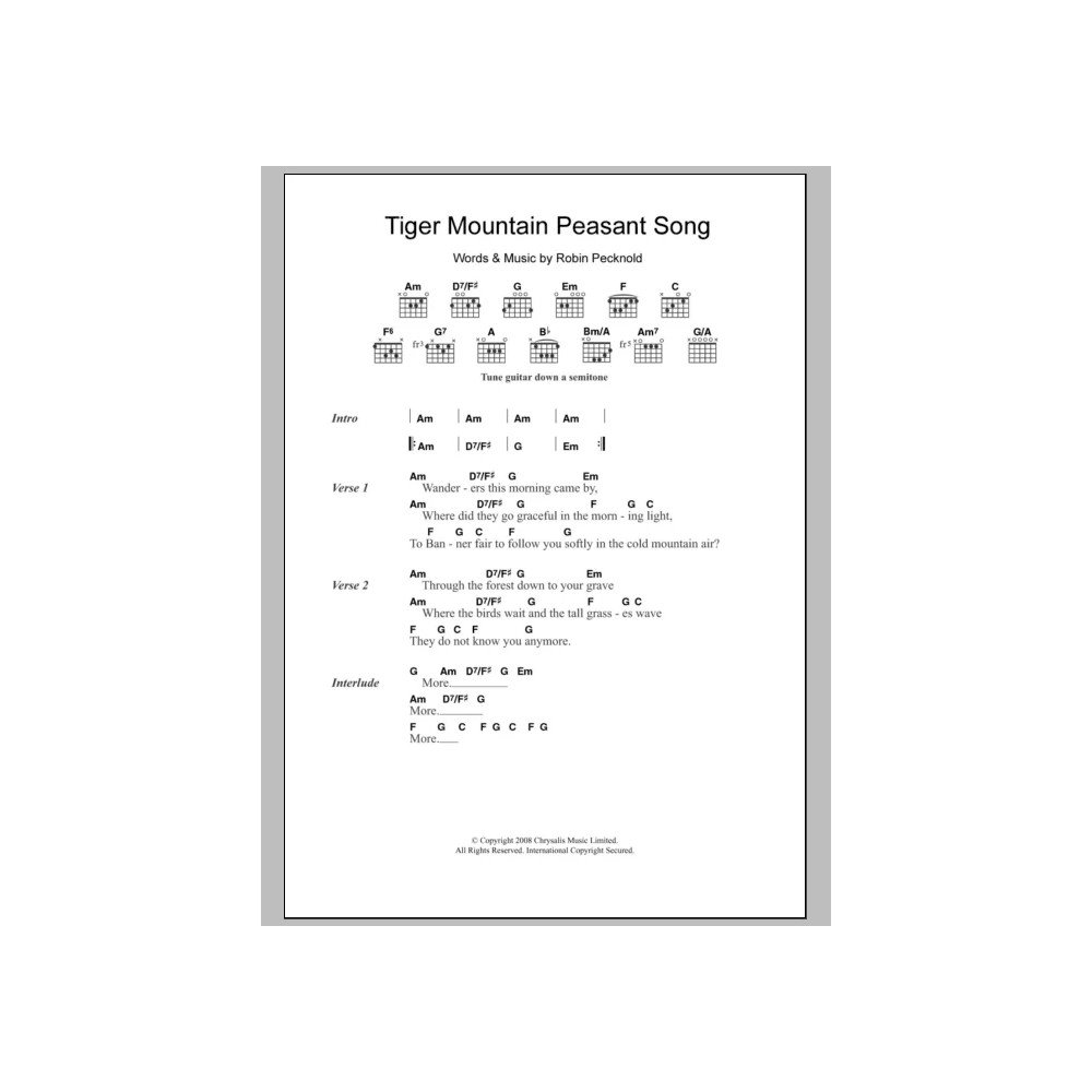 Tiger Mountain Peasant Song