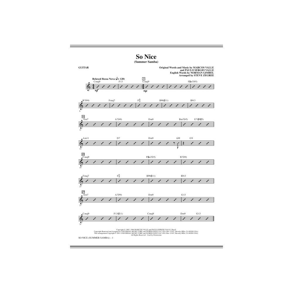 So Nice (Summer Samba) - Guitar