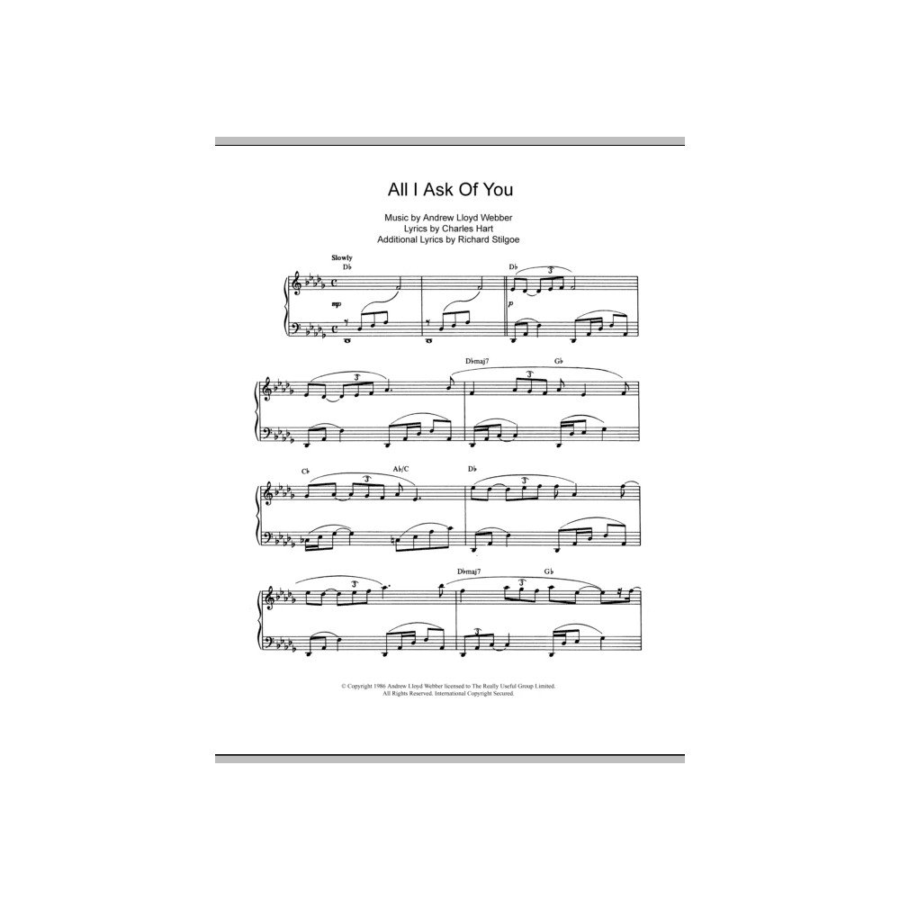 All I Ask Of You (from The Phantom Of The Opera)