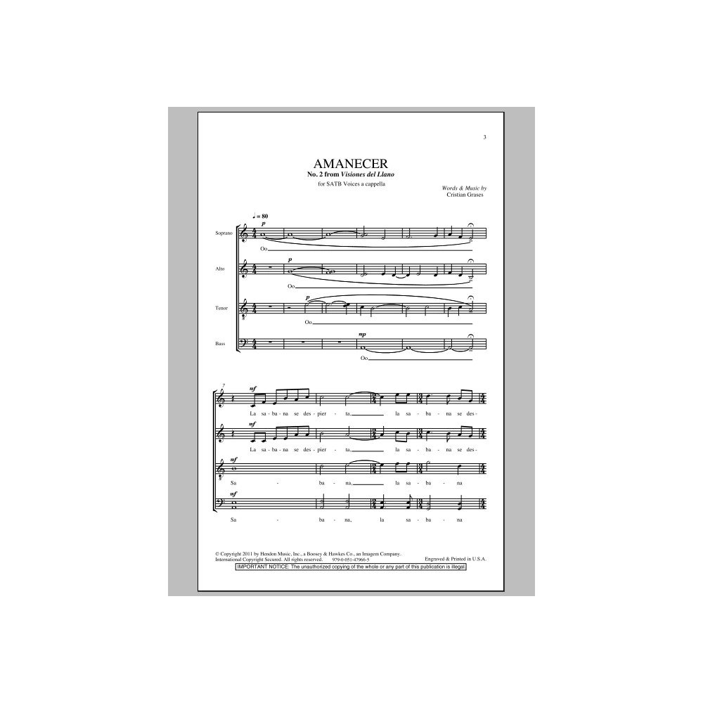 Amanecer (No. 2 From Visiones Dellano)