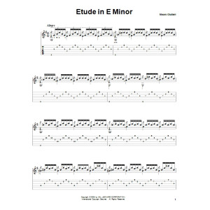 Etüde in e-Moll