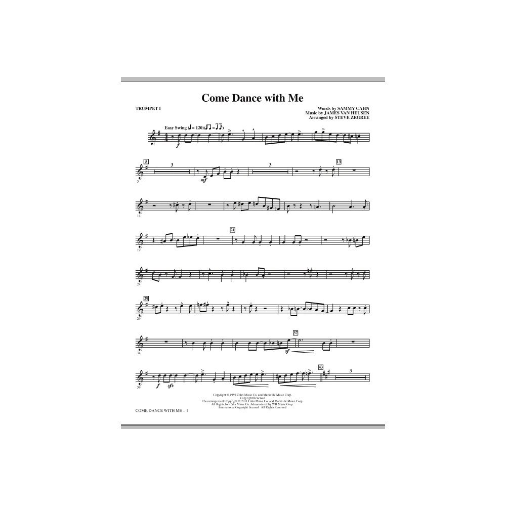 Come Dance With Me - Bb Trumpet 1